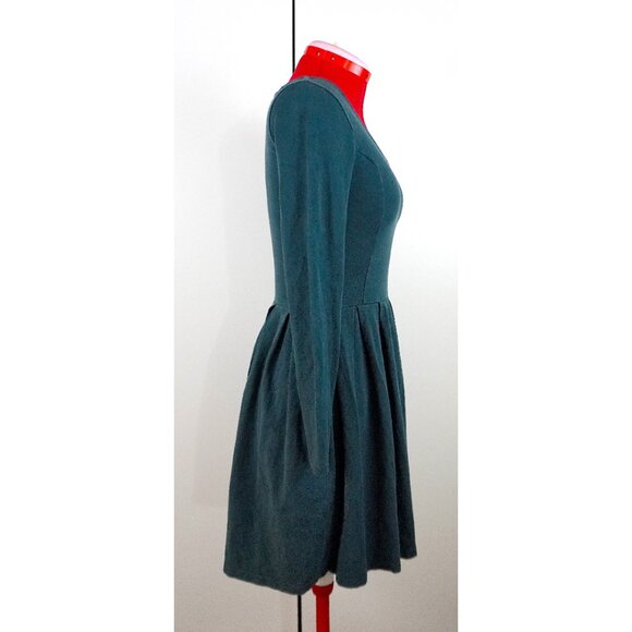 Aritzia (Talula) "Lambeth" Long-Sleeve Fit & Flare Mini Dress in "Everest" - Picture 2 of 8